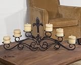 Uttermost Aged Bronze Fleur de Lis Candle Holder