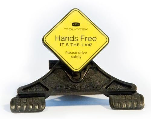 Mountek nGroove Snap Magnetic Vehicle Mount for Mobile Devices with Yellow Safety Sticker by Mountek