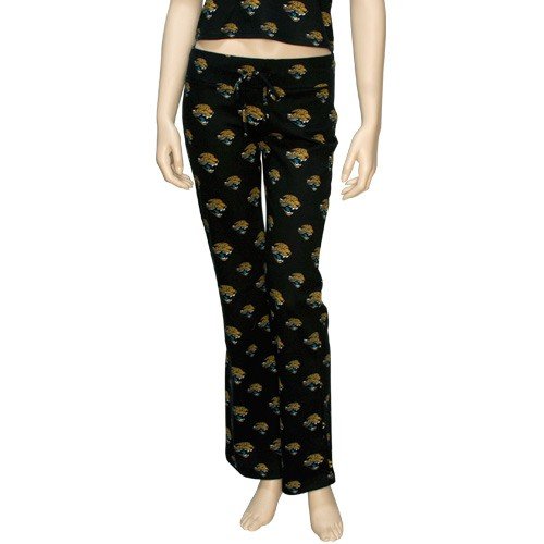 Reebok Jacksonville Jaguars Ladies Black Tandem Pajama Pants (Large)