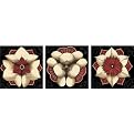 Wall Art Collection-Floral Mandala on Red