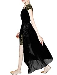 Chiffon/Cotton Tank Glittering  Dress