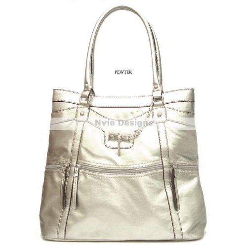 Travel Gear Bag In Style Designer Tote/Handbag   Pewter