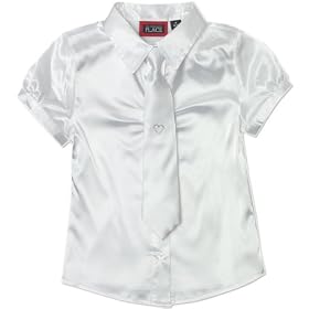 The Children's Place Girls Satin Tie Blouse Shirt Sizes 4 - 14