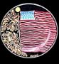 America's Flag Design - Hand Painted - Platter/Serving Plate - 13 inch diameter