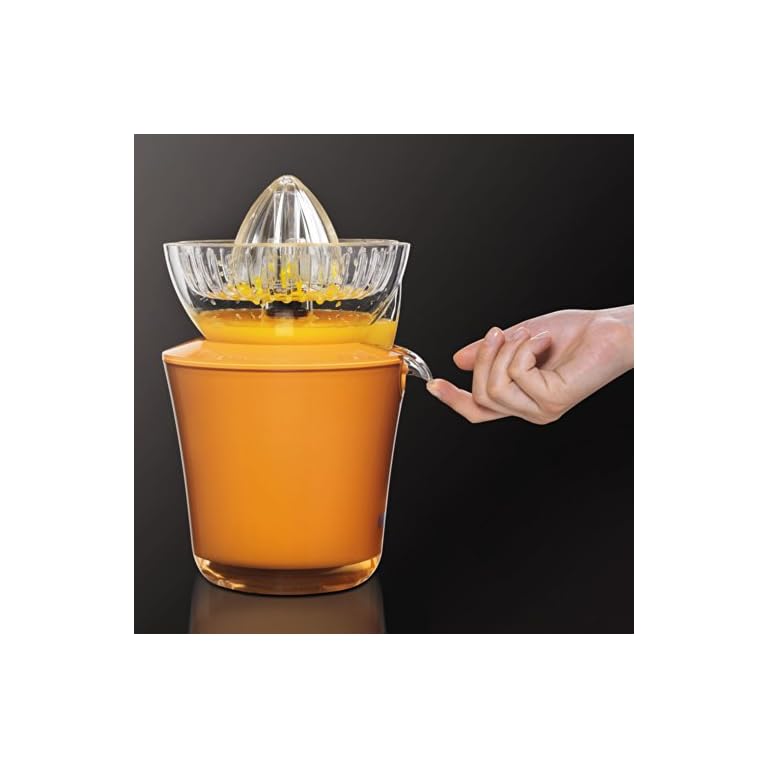 KRUPS ZX720K Electric Acrylic Citrus Juicer with Automatic Fruit