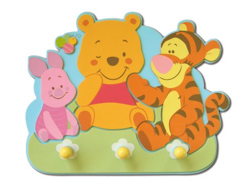 Dinico 0035830030 - Baby Winnie Pooh, 3er Kleiderhakenleiste
