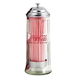 Indoor Fountains item: Coca-Cola Glass Straw Jar Dispenser Coke