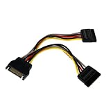 StarTech.com 6in SATA Power Y Splitter Cable Adapter - R&Atilde;&copy;partiteur d'alimentation - alimentation SATA 15 broches (M) - alimentation SATA 15 broches (F) - 15.2 cm