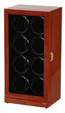 Eight Watch Winder Mahogany Wood w/LCD Dispaly