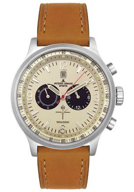 Mens Sports Chronograph Brown Leather