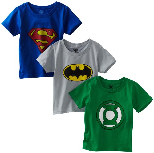 Fruit of the Loom Boys 2-7 3-Pack Funpals Justice League Crew Shirt