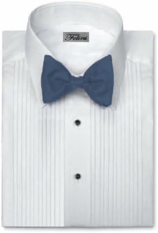 Felini Mens Tuxedo Shirt Laydown Collar 1/4 Inch Pleat (medium) 15/15.5 34 X 35)