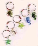 Art Glass Wine Charms Assorted Sea Life Theme