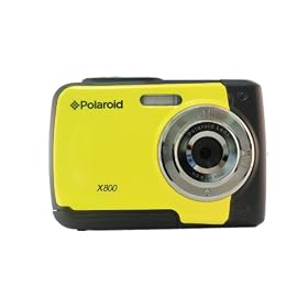 Polaroid X800E 8MP Waterproof Digital Camera with 8x Digital Zoom - Blazing Yellow