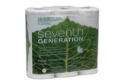 Seventh Generation Paper Towels, White, 2-Ply Sheets, 3-Count Packages (Pack of 10)