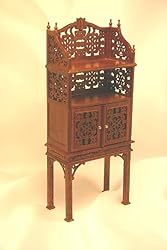 Sale!!!! Miniature Miniature Handcarved Walnut Lattice Buffet