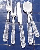 20Piece CrystalHandle Flatware Service