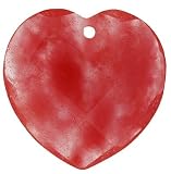 Cherry Quartz 33mm Faceted Heart Pendant with 2mm Hole - Set of 3
