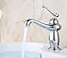 ELLO&ALLO Bathroom Faucet Modern One Hole Single Handle Vanity Sink Faucet,Chrome