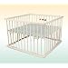 Kidsmax Laufgitter Laufstall David 100x100 wei� lackiert inkl. Spielkugeln, Polsterboden, Schlupfsprossen, H�henverstellung und Rollen