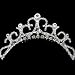 Bridal Princess Wedding Diamond Tiara Comb With Crystal Arches