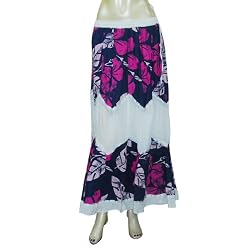 Springs Clothes Knee Length Skirts for Women Printed Cotton Size 14 (skt464)