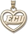 East Carolina Univ "Ecu" Pierced Heart 5/8" (Replaces Ecu016) Charm/Pendant