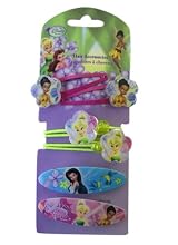 Tinkerbell Hair Accessories - Disney Tinkerbell And Fairy Friends Hair Snap Clips (6 Pieces) - Fairies