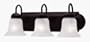 Livex Lighting 1073P-07 Vanity Light with White Alabaster Glass in Bronze