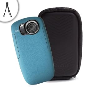Durable Hard Shell Pocket Video Camera Case for Sony Bloggie, Kodak PlaySport , Casio... by Accessory Genie
