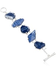 Kenneth Cole New York "Oceans Blue" Geometric Stone Toggle Bracelet, 7.5"
