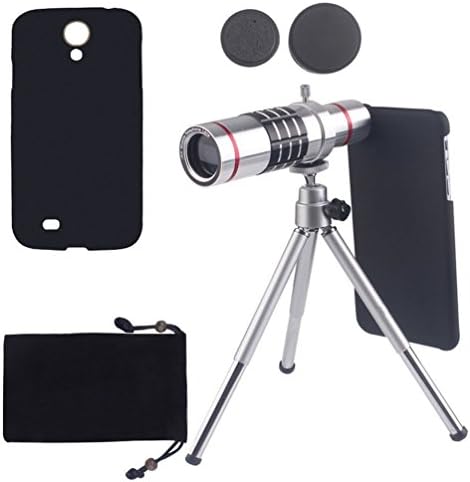 Mobile iPhone Camera lens kit,18X Zoom Aluminum Telephoto Telescope Lens Mini Tripod Hard Case Cover For Samsung Galaxy S5/S6/S6 Edge/S6 Edge Plus/Note 3/Note 4/Note 5 (Black for Galaxy Note 4)