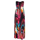 Club L Neon Maxi Dress - Black - Womens