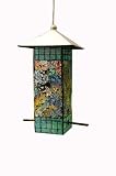 Bird Brain Sequin Bird Feeder Square, Yellow/Blue
