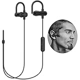 [Upgrade QY8] QY11 Bluetooth Headphones with Memory Metal Ear Hooks Wireless Bluetooth V4.1 Stereo Running Headset Sweatproof QCY APT-X In-Ear Sports Earbuds Earphones Built-in Microphone-Black