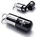 KONOV Stainless Steel Pill Cross Mens Necklace Pendant - Black & Silver, 24 inches Chain