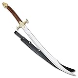 Barbarian Shamshir Scimitar Sword with Brass Guard