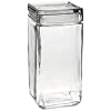 Anchor Hocking 85589R 2 qt Stackable Square Clear Glass Storage Jar