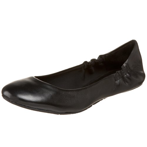 Delman Women’s Mona Flat,Black Nappa,5 M US