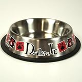 DALE EARNHARDT JR. STAINLESS STEEL PET DISH DOG BOWL