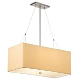 Forecast Lighting F443-36 Alexis Organic Modern Pendant with Rectangular Grasscloth Shade Finish: Sa