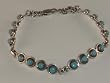 Turquoise Sterling Silver Tennis Bracelet - BR-0067