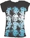 Marilyn Monroe Blond Movie Star Faces Juniors T-shirt