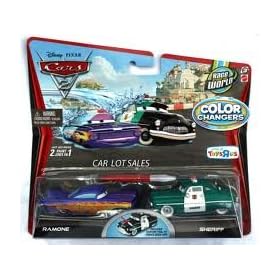 Exclusive Disney Pixar Cars 2 Color Change Vehicle - Sheriff & Ramone
