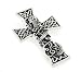 Sterling Silver Snake and Vine Wrapped Celtic Knot Cross Pendant Slide