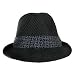 41IDgVoHs8L. AA75  SOHO BLACK TOYO WEAVE STRAW WIDE HAT BAND FEDORA HAT