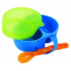 Sassy First Solids Feeding Bowl with Spoon, Blue: Baby