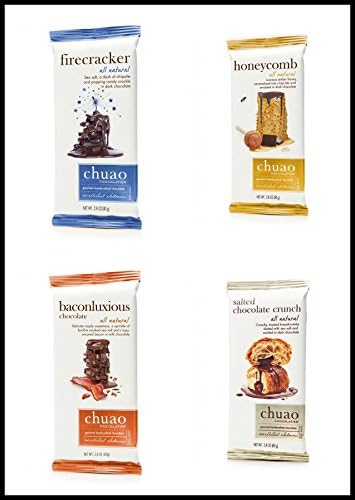 Chuao Chocolatier Variety Pack-Firecracker, Salted Crunch, Baconluxious, Honeycomb (Pack of 4)