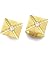 14K Solid Gold Men's Shining X and Diamond Cufflinks