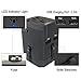 ETvalley Universal All-in-one Travel Power International Adapters with Dual USB Ports and Nightlight Built-in LED, Color Black